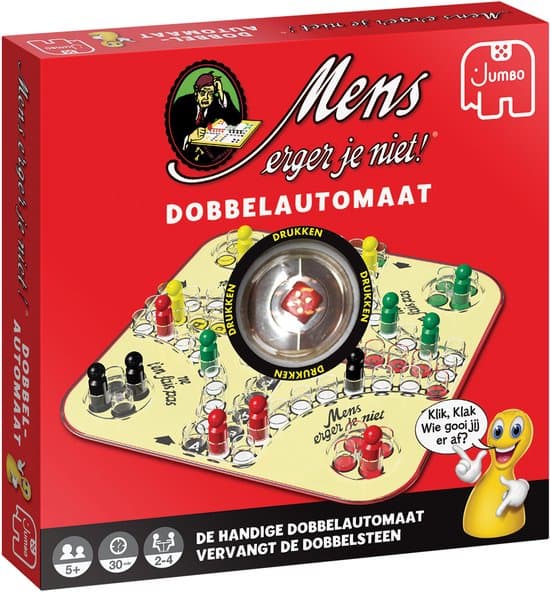 Doos van Mens Erger Je Niet! Dobbelautomaat