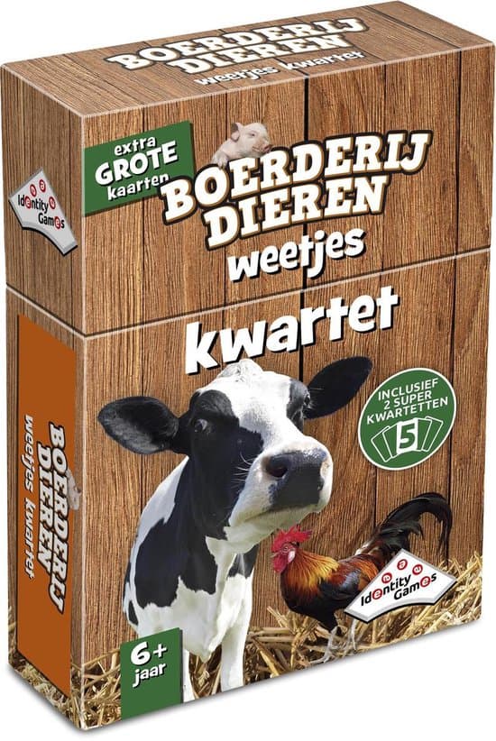 Doos van Boerderijdieren Weetjes Kwartet