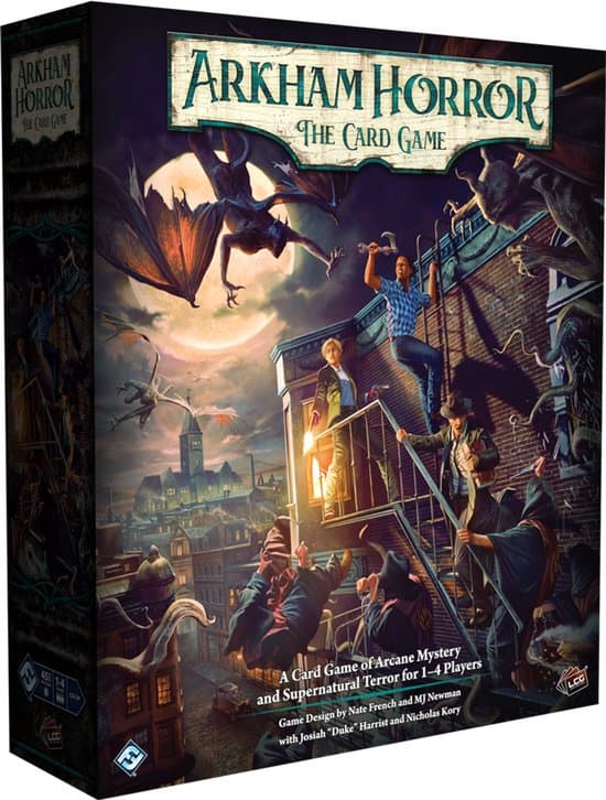 Doos van Arkham Horror kaartspel Chapter Two kernset spel.