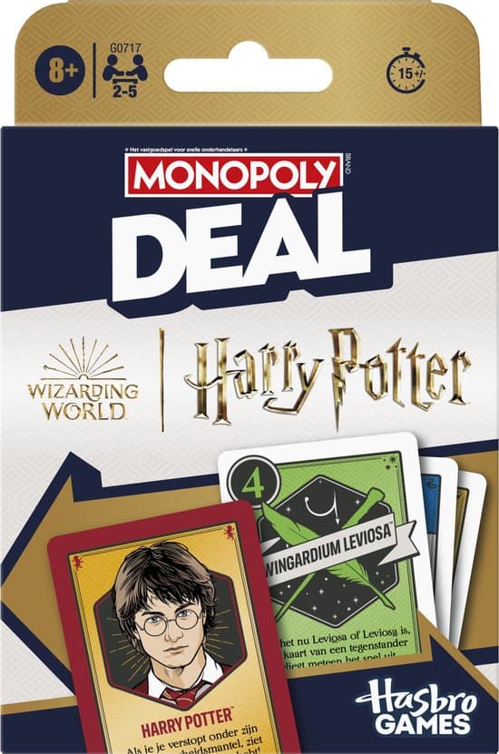 Doos van Monopoly Deal Harry Potter