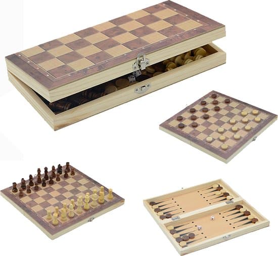 Doos van Schaakset 3 in 1