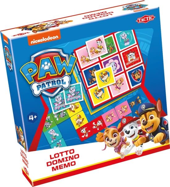 Doos van PAW Patrol 3-in-1 (memo, lotto, domino)